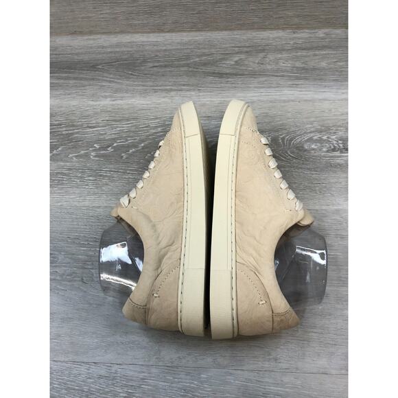Frye Ivy Low FR40458-I Women 8.5M Beige Leather Floral LaceUp Casual SneakerShoe - Picture 4 of 9